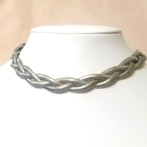 Vintage Coro Silver Tone Choker Necklace